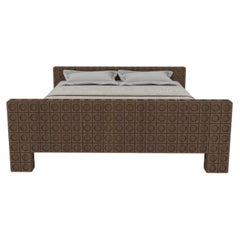 Medium Bed Low Headboard and Footboard, Solid Wood by Sebastiano Zilio