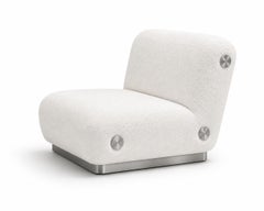 TEND Lounge Chair in Boucle Fabric, Wood and Steel by EURL CHRISTOPHE PERICHON