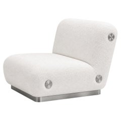 TEND Lounge Chair in Boucle Fabric, Wood and Steel by EURL CHRISTOPHE PERICHON