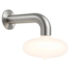 TUB Sconce in Opaline Glass and Brushed Steel by CHRISTOPHE PERICHON
