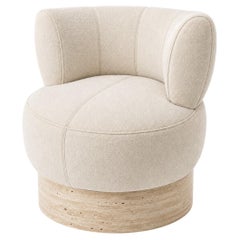 Fauteuil RAB en laine et travertin par EURL CHRISTOPHE PERICHON