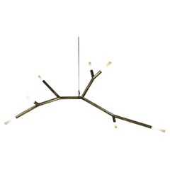 Brass Framework Glass Branch Chain Pendant Light BCAA X by Christopher Boots