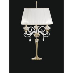Collection Flower Table Lamp, Metal and Crystal, NCL 301 by JAGO