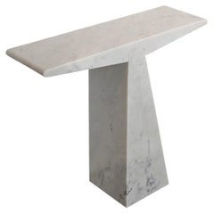 ALCM Console in Bianco Carrara Marble by Bufalini Design