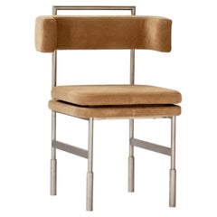 Cris Chair in Brazilian Native Hardwood, Leather & Steel by Gisela Simas