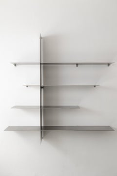 Sens Wall Shelf in Brushed Stainless Steel by form & eisen
