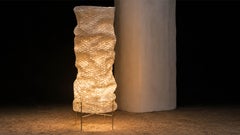 Sculptural Paper Light Column by Kang Li Sheng