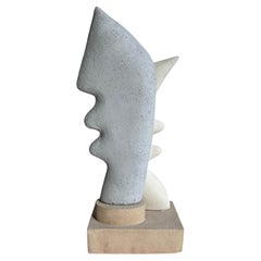 Sculpture unique « Flammes Jumelles » en grès chamotté, réalisée par Thalia Dalecky