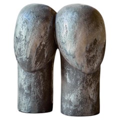 Unique Choeur Sculpture in Chamotte Stoneware by Thalia Dalecky