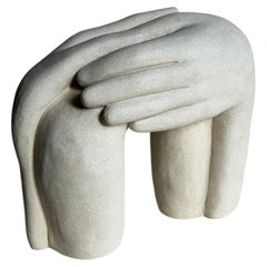 Ensemble sculptural unique en grès chamotte, réalisé par Thalia Dalecky