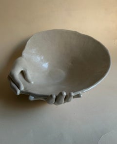 La Création Sculptural Centerpiece in Glazed Stoneware by Thalia Dalecky