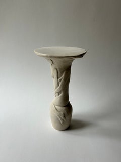 Sirènes Sculptural Accent Table in Glazed Stoneware by Thalia Dalecky