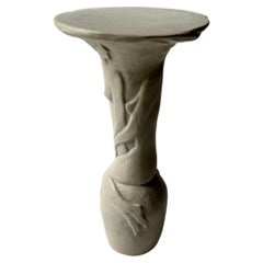 Sirènes Sculptural Accent Table in Glazed Stoneware by Thalia Dalecky