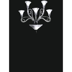 Collection Diamante Wall Lamp, Metal and Crystal, NCA 125 Transparent by JAGO