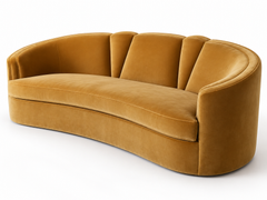 Canapé Josephine 230 de Munna, en tissu jaune moutarde