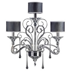 Collection Orchidea Wall Lamp, Metal and Crystal, NCA 119 by JAGO