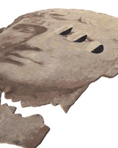 Hand-Knotted Fragment I Rug in Linen, Wool & Silk by Dinodo Studio