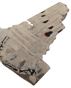 Hand-Knotted Fragment IV Rug in Linen, Wool & Silk by Dinodo Studio