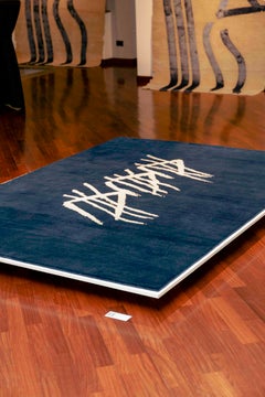 Hand-Knotted World as Tent Rug in Wool by Dinodo Studio