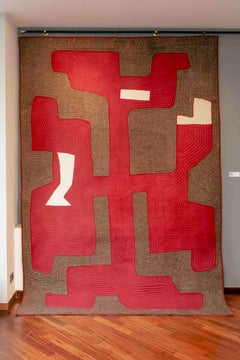 Hand-felted Shyrdak Rug in Wool by Dinodo Studio