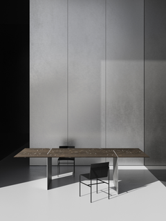 Hera Dining Table in Jurassic Fossil Stone by NERINEA
