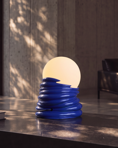 Melting Light Blue Table Lamp by Plasthetic.s