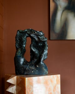 Green Mountains Sculpture in High-Fired Ceramic by Vica Ceramica