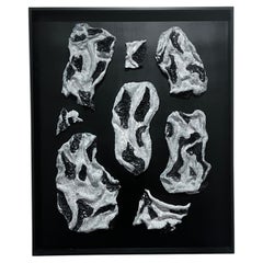 Resilencia Wall Sculpture in High-Fired Ceramic & Wooden Frame by Vica Ceramica