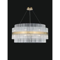 Collection Spiga di Cristallo Chandelier, Metal and Glass, NCS 350 by JAGO