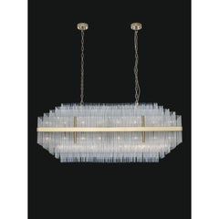 Collection Spiga di Cristallo Chandelier, Metal and Glass, NCS 351 by JAGO