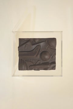Black Clay & Lucite Frame Mini Mural by Olivia Cognet