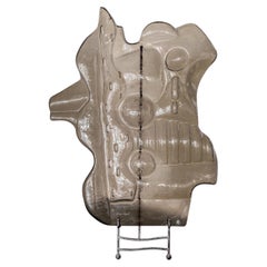 Stehende Skulptur aus braunem Glas von Olivia Cognet