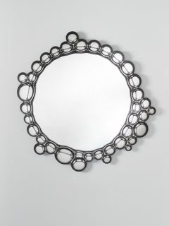 Bubbles Wall Mirror with Rotating Suspension System by Deknudt Mirrors