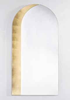 Wandspiegel „Gallery S“ mit Metalloberfläche in Goldblatt-Optik von Deknudt Mirrors