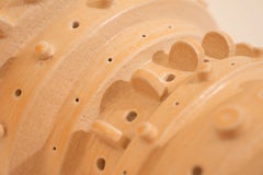 XL Clay Sconce, Salmon Glaze, by Olivia Cognet