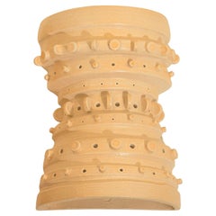 XL Clay Sconce, Salmon Glaze, by Olivia Cognet