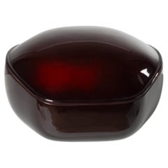 Ondine Small Lacquered Red Box Sculpture by Mercoeur