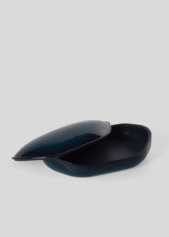 Sculpture « Ondine » : boîte bleue laquée de taille moyenne, par Mercoeur