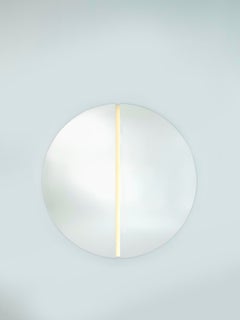 Miroir mural Luna Light Round M avec éclairage LED indirect, par Deknudt Mirrors