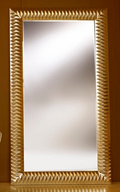 Miroir « Nick L Gold » avec finition à la feuille d'or métallique, par Deknudt Mirrors