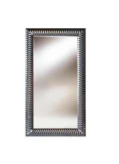 Miroir « Nick L » argenté avec finition en feuille de métal argentée, par Deknudt Mirrors
