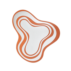 Miroir mural contemporain sculptural « Nimbus Orange » de Deknudt Mirrors
