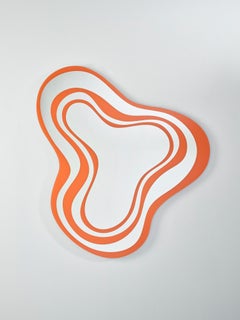 Miroir mural contemporain sculptural « Nimbus Orange » de Deknudt Mirrors