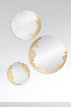 Lot de 3 miroirs muraux ronds Ornato, tailles L, M et S, de la marque Deknudt Mirrors