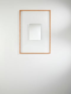 Passe-partout rectangulaire M Miroir avec cadre en chêne massif de Deknudt Mirrors