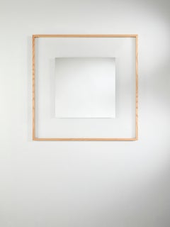 Miroir carré « Passepartout » avec cadre en chêne massif de Deknudt Mirrors