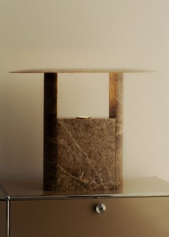 Pagoda Brown Onyx Large Lamp by Henry Wilson