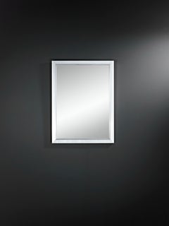 Bremen Silver Rect. Espejo de pared contemporáneo de Deknudt Mirrors