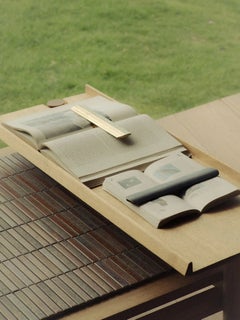 Blackened Bronze Book Weight by Henry Wilson