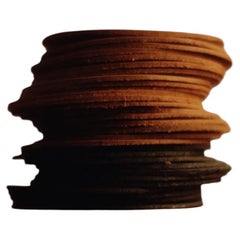 Set of 10 Tan Leather Coasters by Henry Wilson
